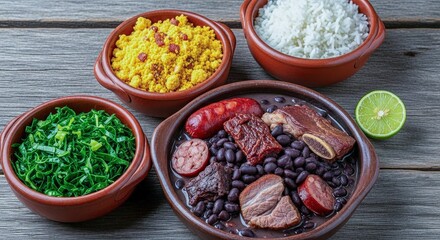 Fototapeta premium Traditional Brazilian Food – Rustic Regional Cuisine with Authentic Styling