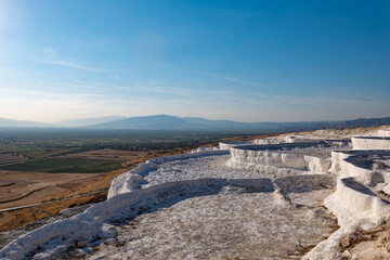 Sunset in Pammukkale area in Turkey