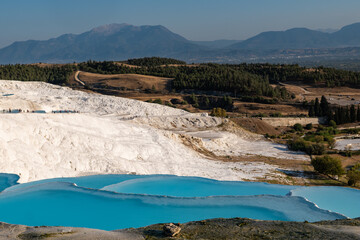 Sunset in Pammukkale area in Turkey