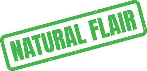 Natural Flair green textured rubber stamp for authentic branding and organic product labeling