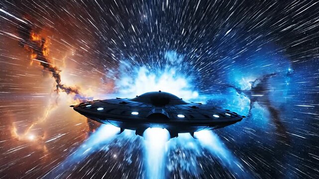 Quantum Breach: A UFO's High-Speed Voyage into the Unknown
