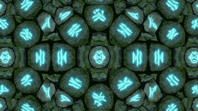Enchanting rune stones pattern glowing with magic, perfect for fantasy games and mystical designs, adding an ancient and powerful ambiance to your creative projects
