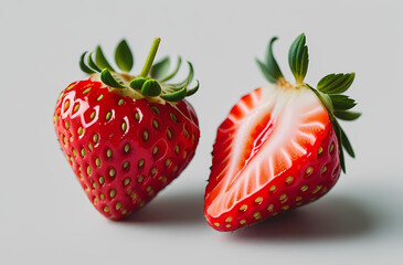 strawberry on white background