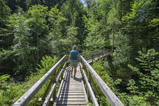 Br&uuml;cke &uuml;ber die krumme Steyrling, Molln, Ober&ouml;sterreich, &Ouml;sterreich