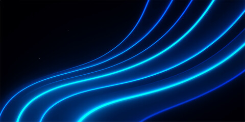Abstract blue and purple wave design with glowing lines and flowing motion texture