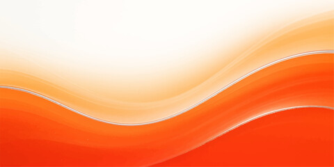 Bright abstract orange wave vector illustration with a golden light gradient backdrop