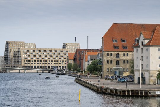 Contemporary architecture Paper Island, Gammel Dok Pakhus, former warehouse, Strandgade, Christianshavn, Copenhagen, Denmark