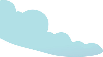 Fototapeta premium Half Cloud in Light Blue