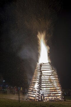 Funkenfeuer, near Reichenbach, Allg&auml;u, Bavaria, Germany