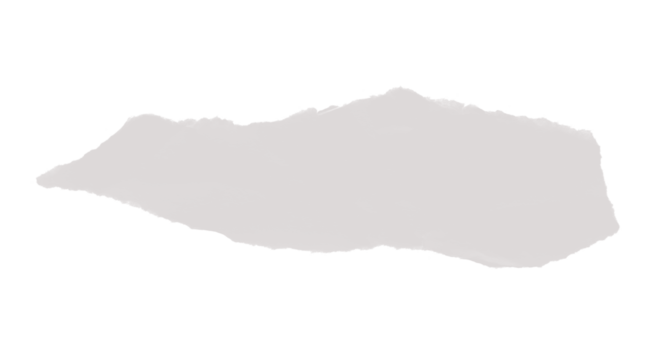 Rough-edged light gray torn paper strip, isolated design element