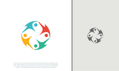 Global Community Logo Icon Elements Template. Community human Logo template vector. Community health care. Abstract Community logo