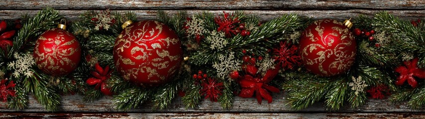 Warmth of the holidays: a cozy ornament display. Studio portrait. A touch of tradition: ornate decorations with a warmth of winter. High resolution. Editorial style.