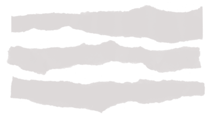 Horizontal torn paper strips with jagged edges. empty space for text.