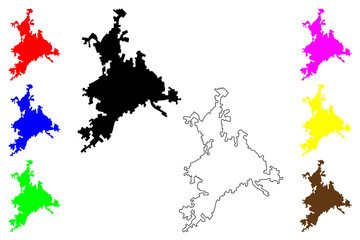 Ijero city (Federal Republic of Nigeria, Ekiti State) map vector illustration, scribble sketch Ijero Ekiti map