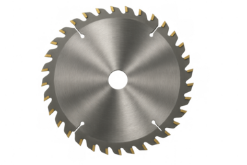 Circular saw blade with carbide teeth, sharp metal power tool for woodworking and construction cutting tasks