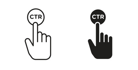 CTR icon line. eps 10 vector illustration