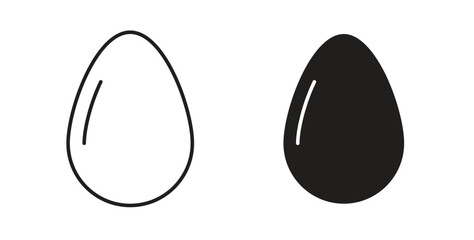 Egg icon line. eps 10 vector illustration