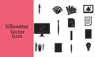 Abstract geometric shapes silhouette design