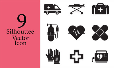 Abstract geometric shapes and lines silhouette design