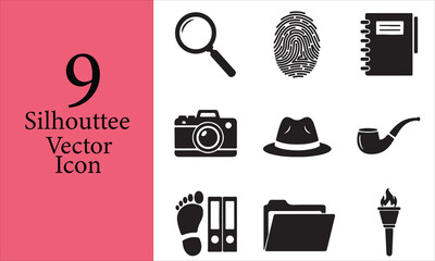 Abstract geometric shapes and lines in a bold silhouette design