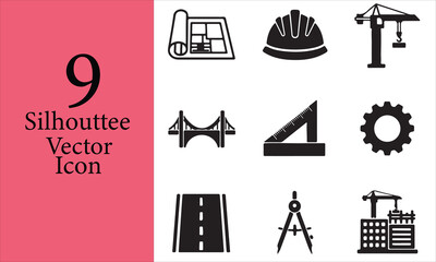 Abstract geometric shapes in a bold silhouette design