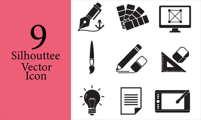 Abstract geometric shapes silhouette design