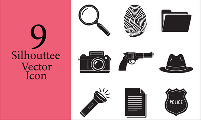 Abstract geometric shapes silhouette with vibrant color accents