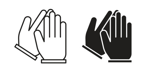 Glove icon line. eps 10 vector illustration