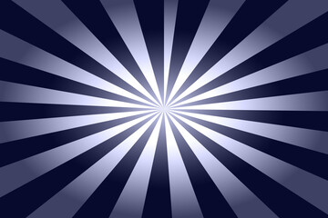 Radial burst of light and shadow with dark blue and white rays