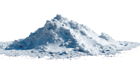 A large pile of snow