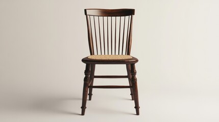 Rustic wooden chair, light background, home decor