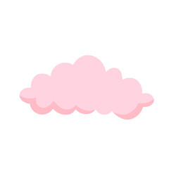 pink cloud on white background
