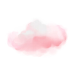 สบู่สีชมพูแยกบนสีขาว pink clouds