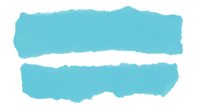 Abstract turquoise torn paper design with horizontal divide element