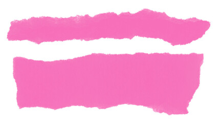 Two ragged edge pink paper strips, textured design element backdrop.