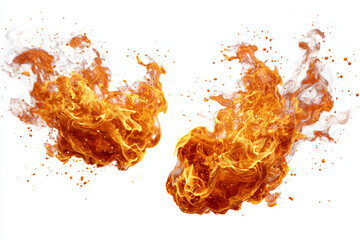 Twin Fire Bursts Splash, Phoenix Wing Effect