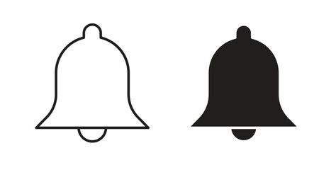 Notification icon line. eps 10 vector illustration