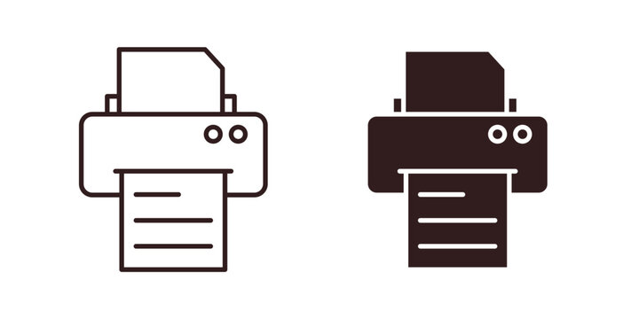 Printer icon line. eps 10 vector illustration