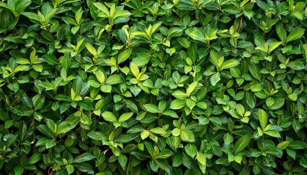 high resolution close up of fresh nature spring bushes wall pattern green leaf plant greenery grass texture background pattern for walllpaper background generative ai