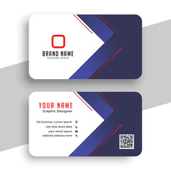 Professional black and red elegant business card template
