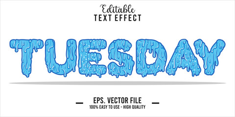 Tuesday Text Style Effect, Editable Text Effect
