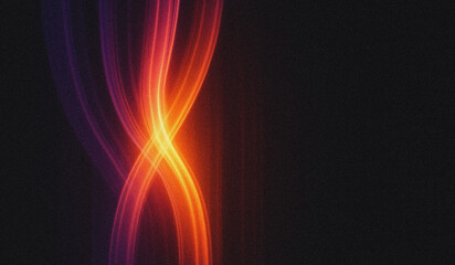 Abstract flowing energy curves creating a mesmerizing visual spectacle against a dark textured background