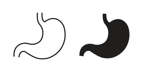 Stomach icon line. eps 10 vector illustration
