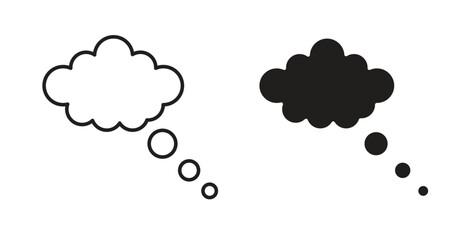 Think bubble icon line. eps 10 vector illustration