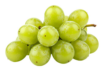 Fototapeta premium Fresh green grapes with water droplets, healthy