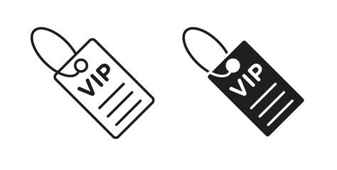 VIP pass icon line. eps 10 vector illustration