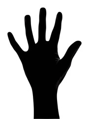 Obraz premium Hand gesture symbolizing communication digital minimalist style isolated on transparent background