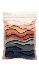 Clear Ziplock Bag with Wavy Layered Abstract Design