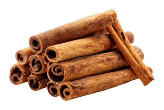 Cinnamon sticks cooking preparation kitchen food isolated on transparent background