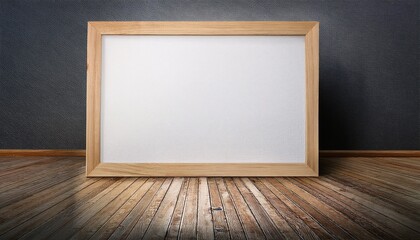 In The Studio 2 Mockup Scene Single Wooden Frame Canvas Floor